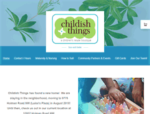 Tablet Screenshot of childishresale.com